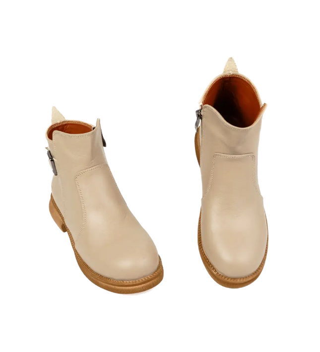 كود ٥٣٧ حذاء هاف بوت من الجلد الطبيعي