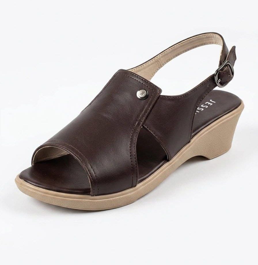 9099 Women Leather Sabot – Comfortable 3cm Heel Everyday Shoes