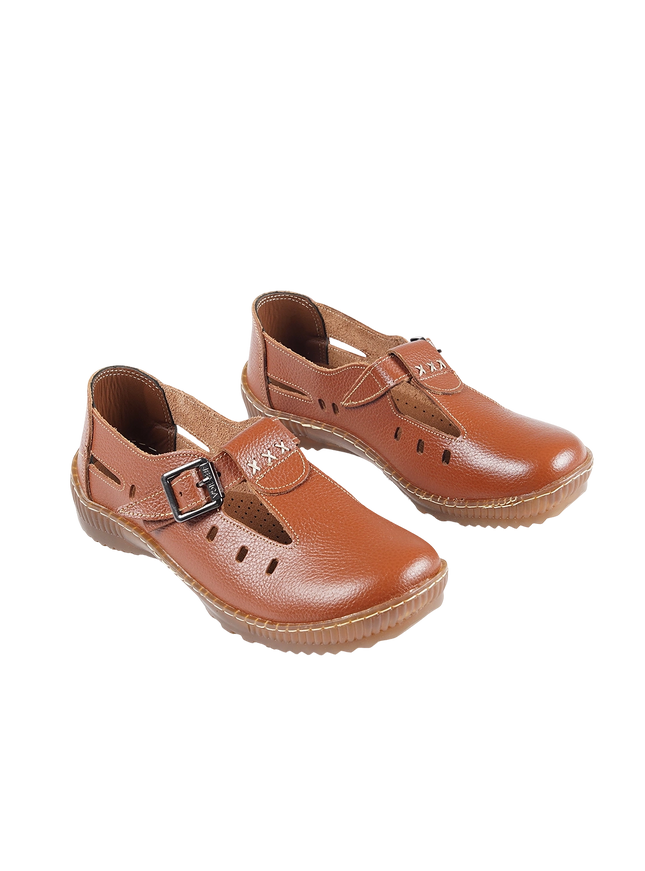 1006 Women Genuine Leather Orthopedic Shoes – Comfortable Wide Fit Walking Shoes