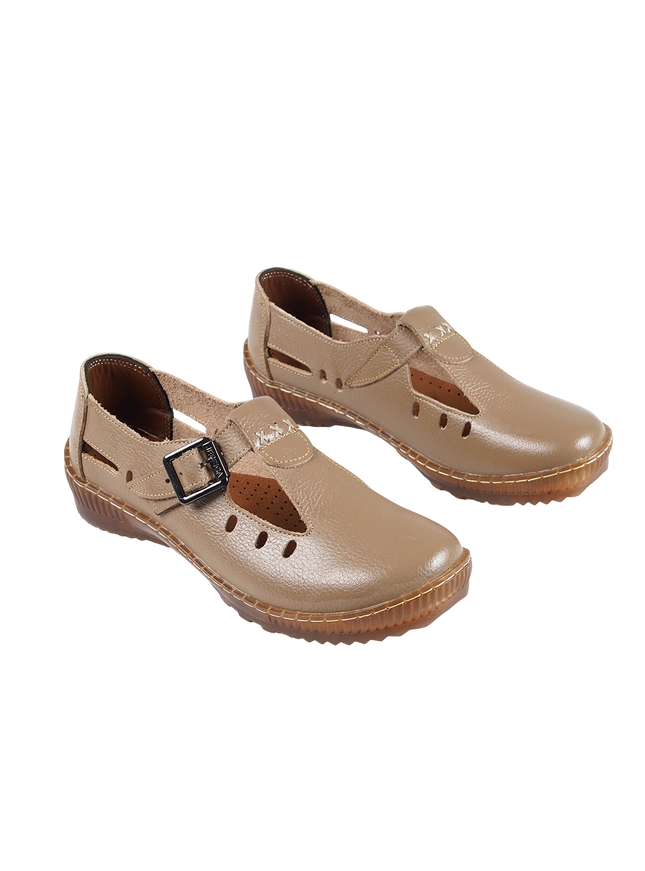 1006 Women Genuine Leather Orthopedic Shoes – Comfortable Wide Fit Walking Shoes