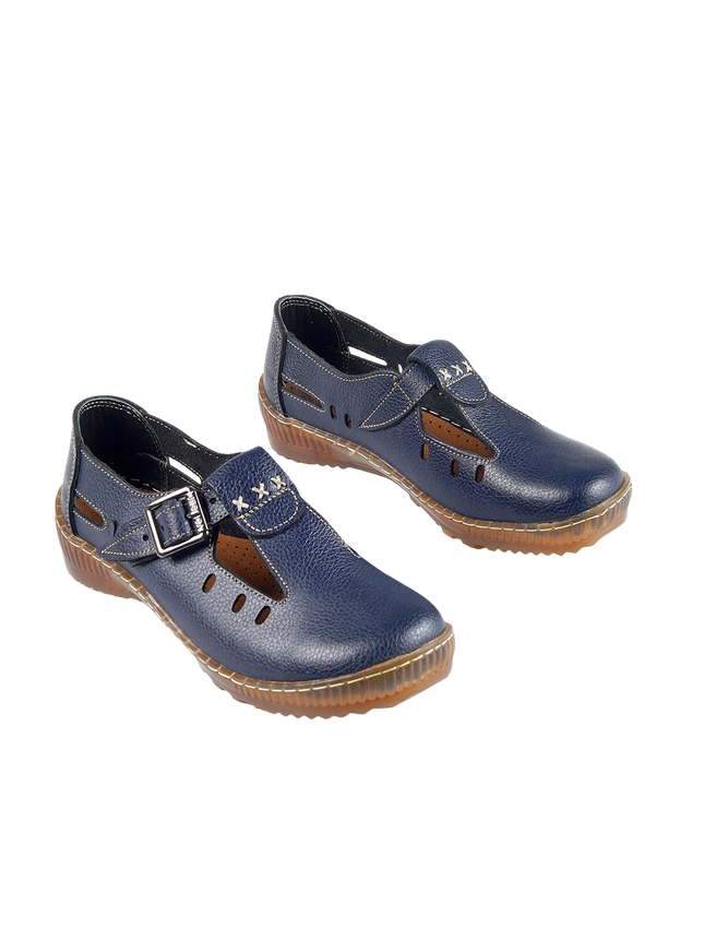 1006 Women Genuine Leather Orthopedic Shoes – Comfortable Wide Fit Walking Shoes
