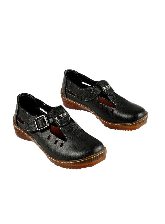 1006 Women Genuine Leather Orthopedic Shoes – Comfortable Wide Fit Walking Shoes