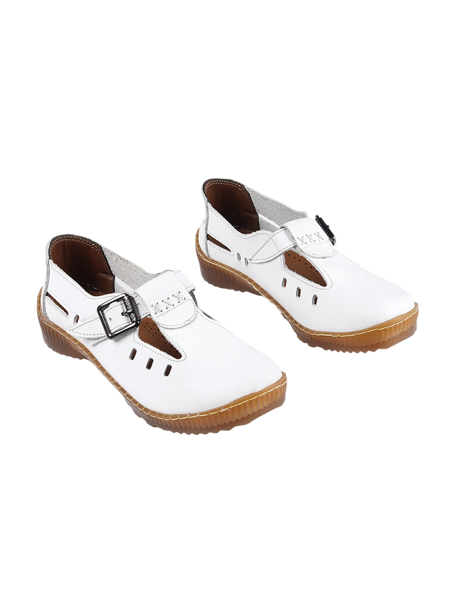 1006 Women Genuine Leather Orthopedic Shoes – Comfortable Wide Fit Walking Shoes