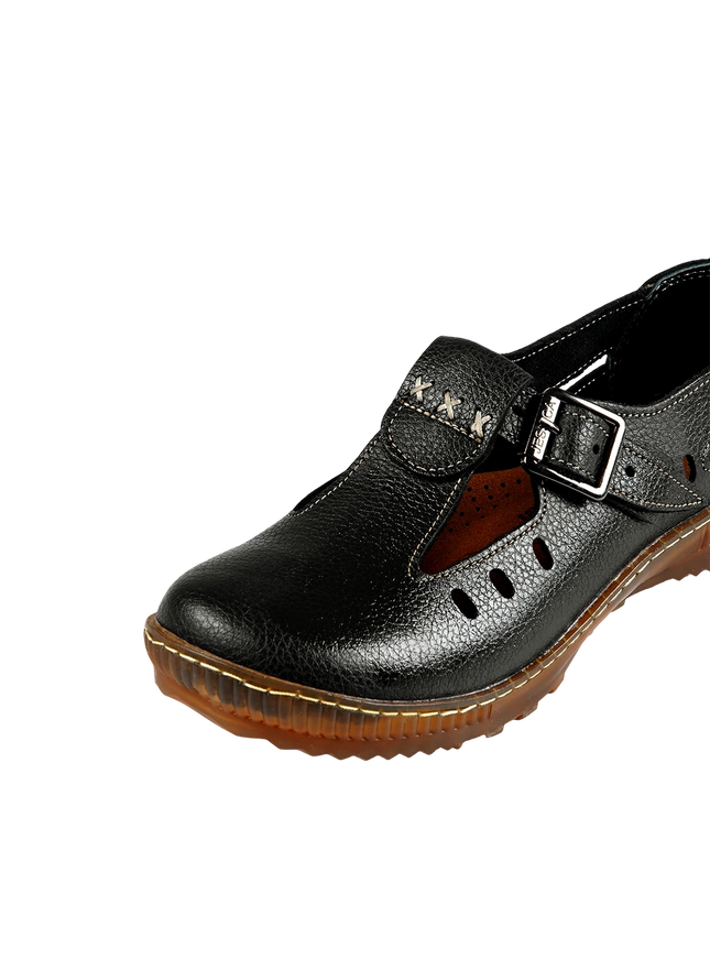 1006 Women Genuine Leather Orthopedic Shoes – Comfortable Wide Fit Walking Shoes