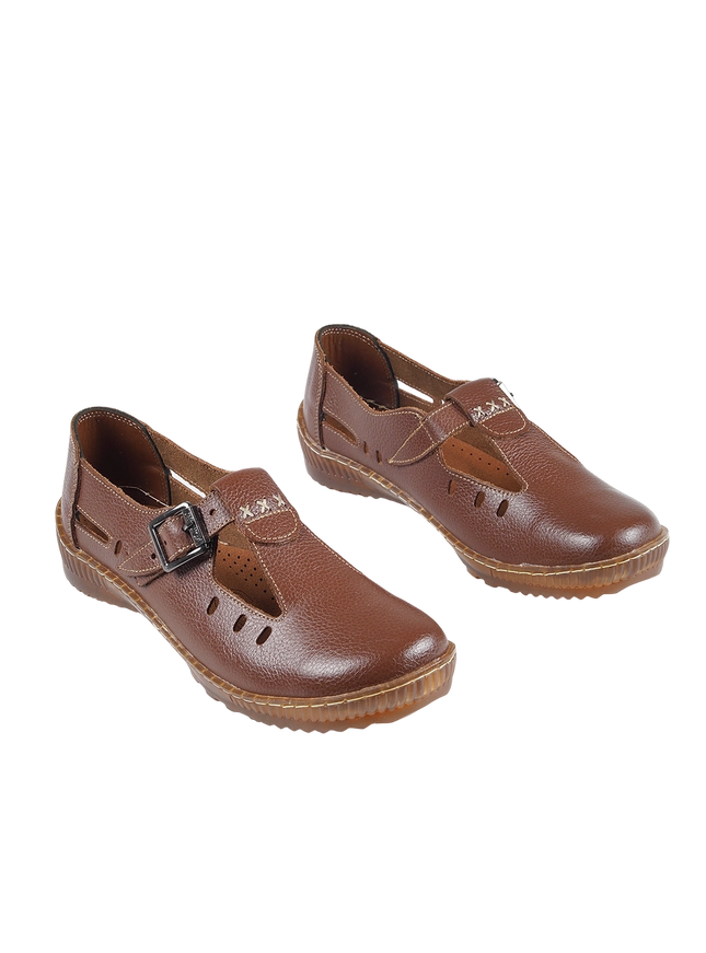1006 Women Genuine Leather Orthopedic Shoes – Comfortable Wide Fit Walking Shoes