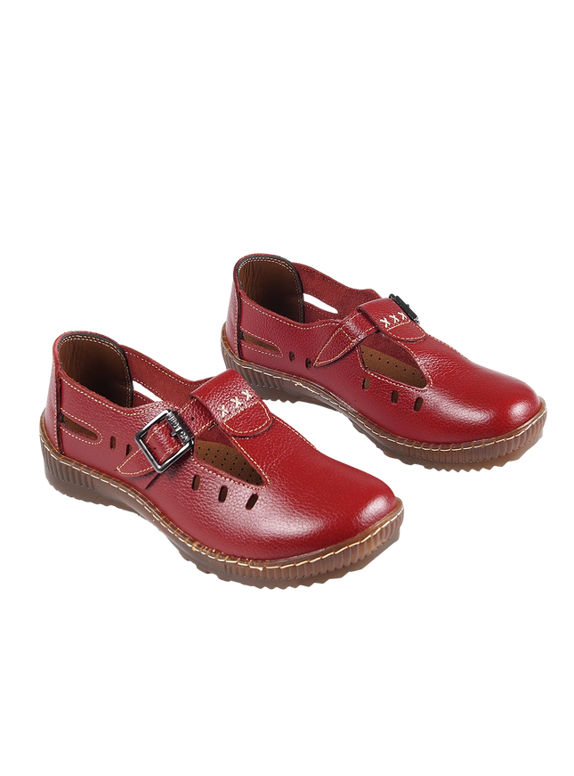 1006 Women Genuine Leather Orthopedic Shoes – Comfortable Wide Fit Walking Shoes