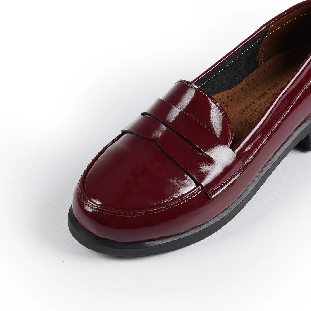 Jessica L22 Women's Glossy Genuine Leather Shoes – Comfortable Walking Shoes