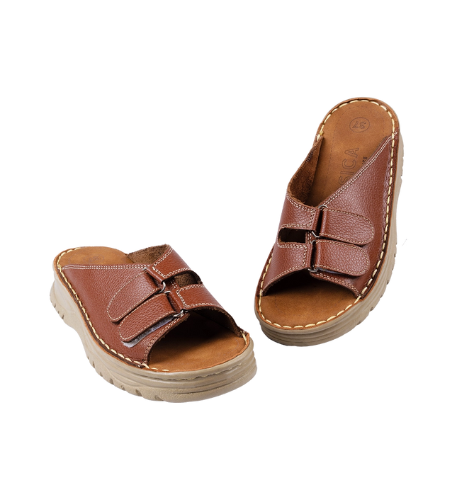 سابو حريمي جلد طبيعي مريح للمشي موديل 213 – شوز بمقاسات واسعة 