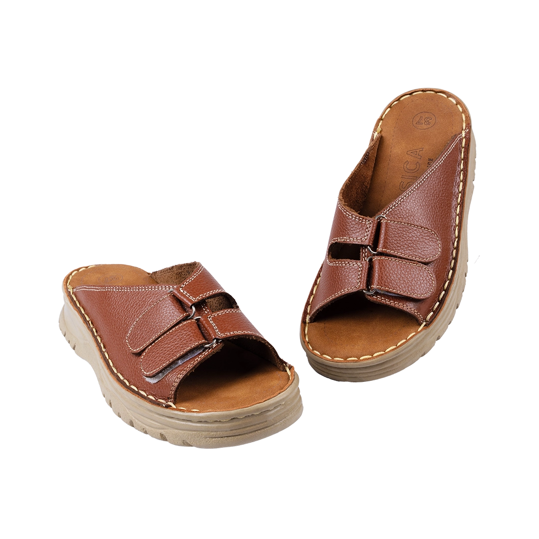 213 Women Genuine Leather Medical Clogs – Comfortable Orthopedic Walking Shoes