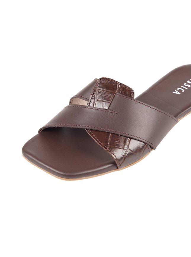Jessica 9013 Women's Genuine Leather Clogs – Comfortable Walking Clogs with 1 cm Heel