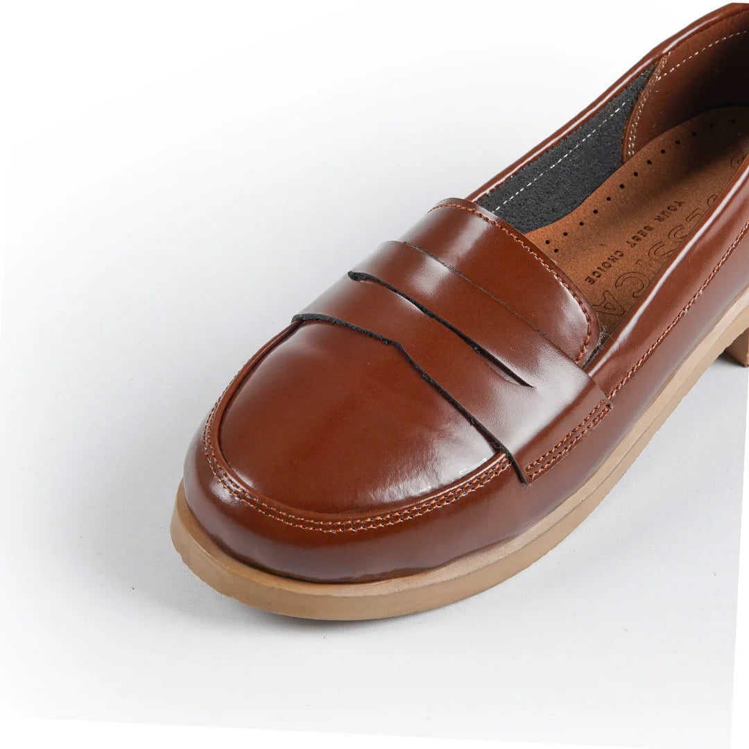 Jessica L22 Women's Glossy Genuine Leather Shoes – Comfortable Walking Shoes