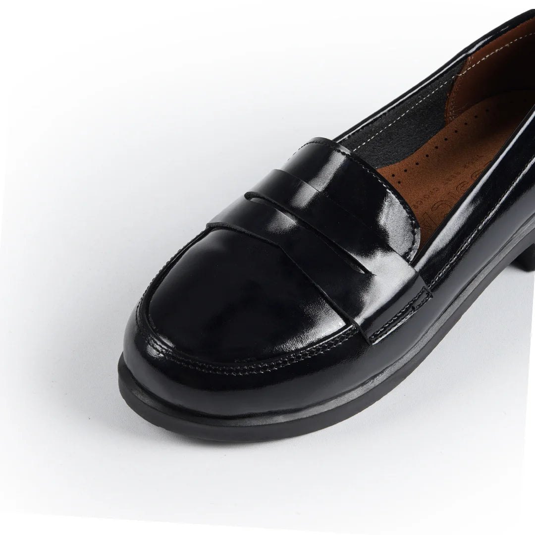 Jessica L22 Women's Glossy Genuine Leather Shoes – Comfortable Walking Shoes