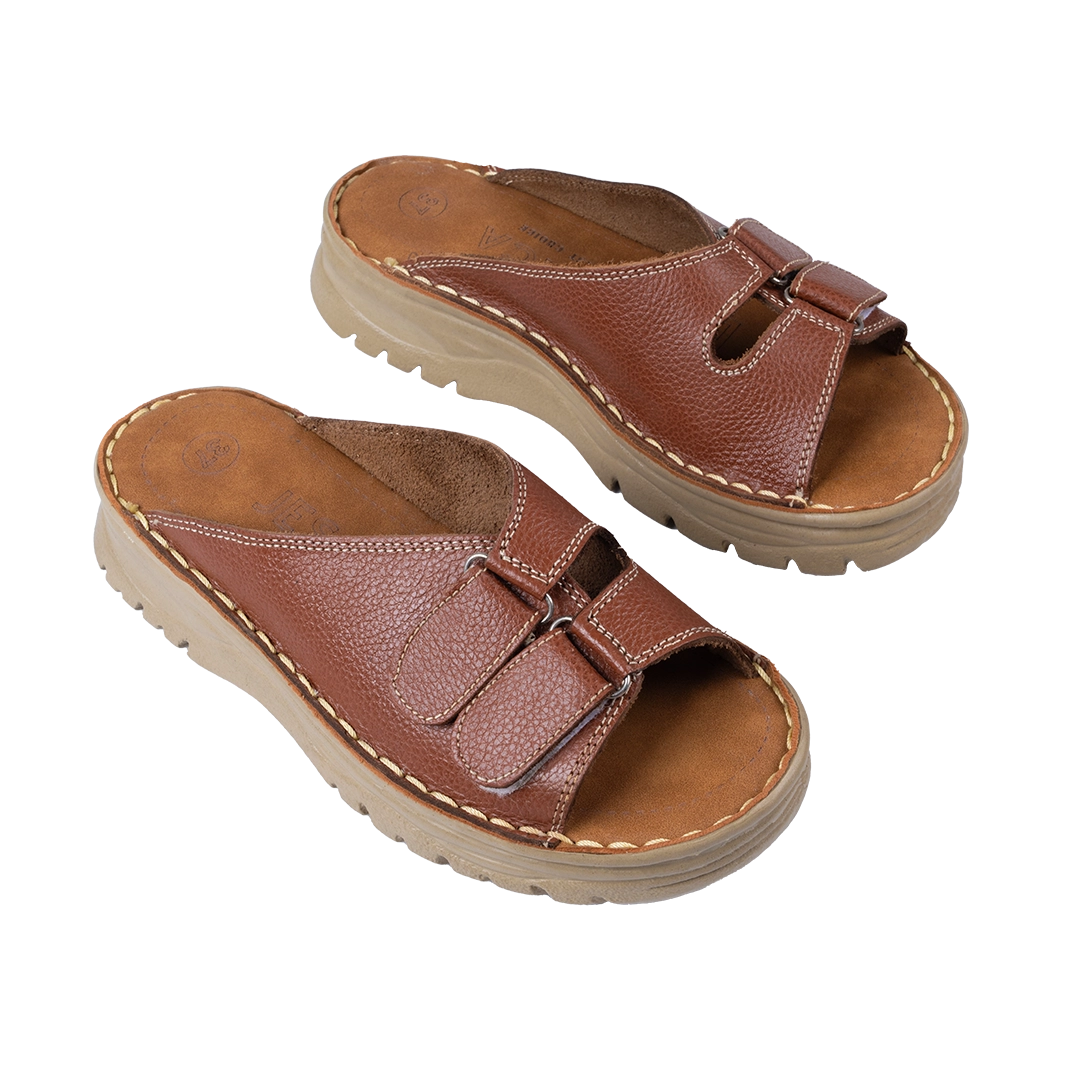 213 Women Genuine Leather Medical Clogs – Comfortable Orthopedic Walking Shoes