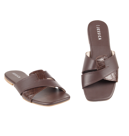 Jessica 9013 Women's Genuine Leather Clogs – Comfortable Walking Clogs with 1 cm Heel