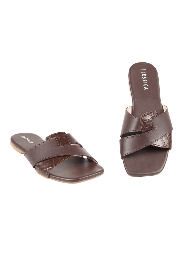 Jessica 9013 Women's Genuine Leather Clogs – Comfortable Walking Clogs with 1 cm Heel