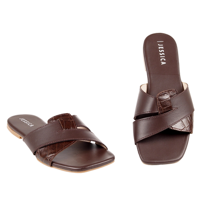 Jessica 9013 Women's Genuine Leather Clogs – Comfortable Walking Clogs with 1 cm Heel