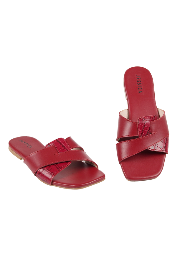 Jessica 9013 Women's Genuine Leather Clogs – Comfortable Walking Clogs with 1 cm Heel
