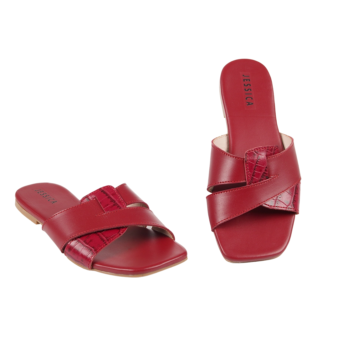 Jessica 9013 Women's Genuine Leather Clogs – Comfortable Walking Clogs with 1 cm Heel