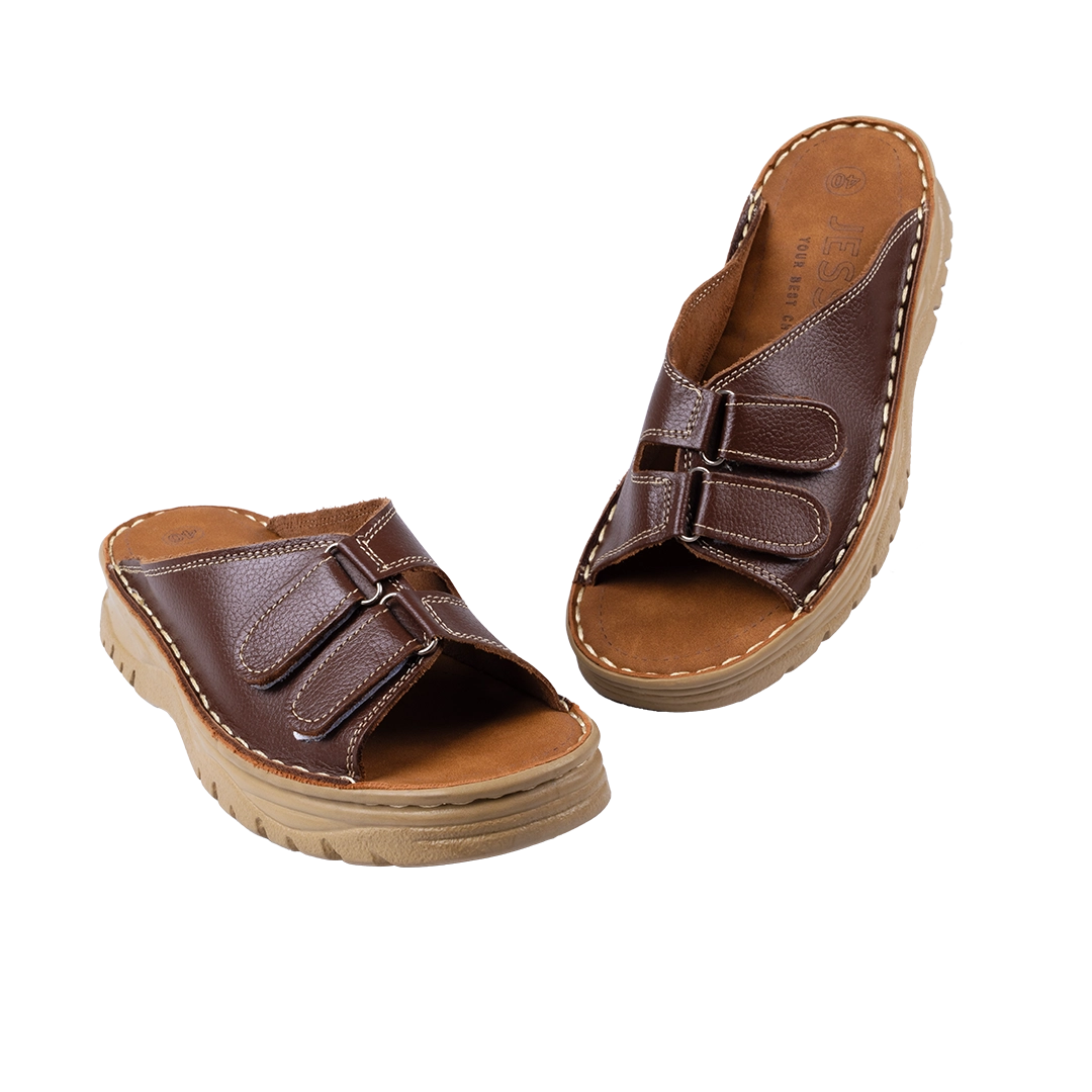 213 Women Genuine Leather Medical Clogs – Comfortable Orthopedic Walking Shoes