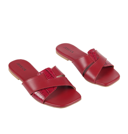 Jessica 9013 Women's Genuine Leather Clogs – Comfortable Walking Clogs with 1 cm Heel