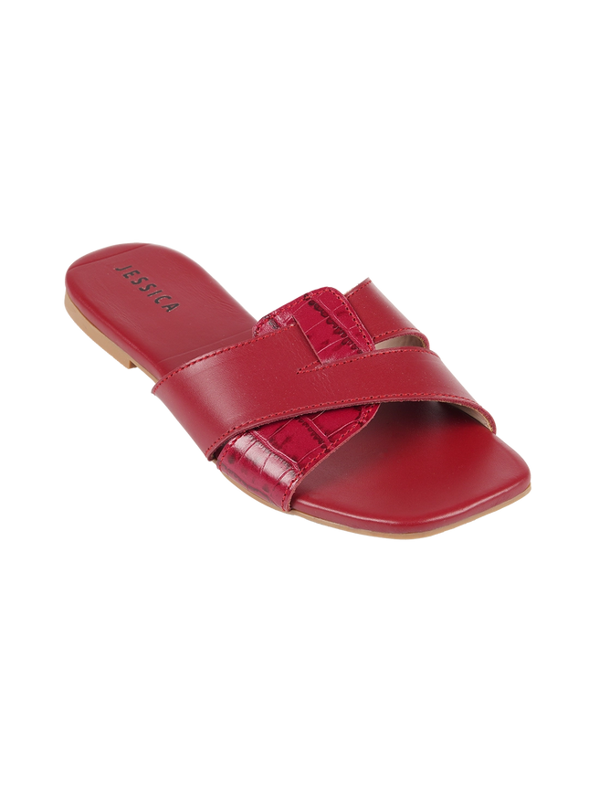 Jessica 9013 Women's Genuine Leather Clogs – Comfortable Walking Clogs with 1 cm Heel