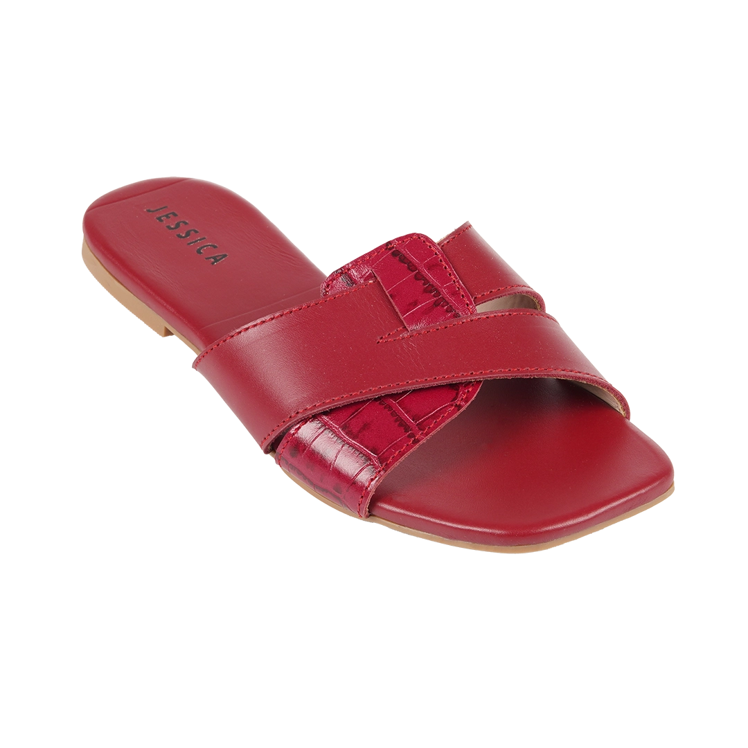 Jessica 9013 Women's Genuine Leather Clogs – Comfortable Walking Clogs with 1 cm Heel