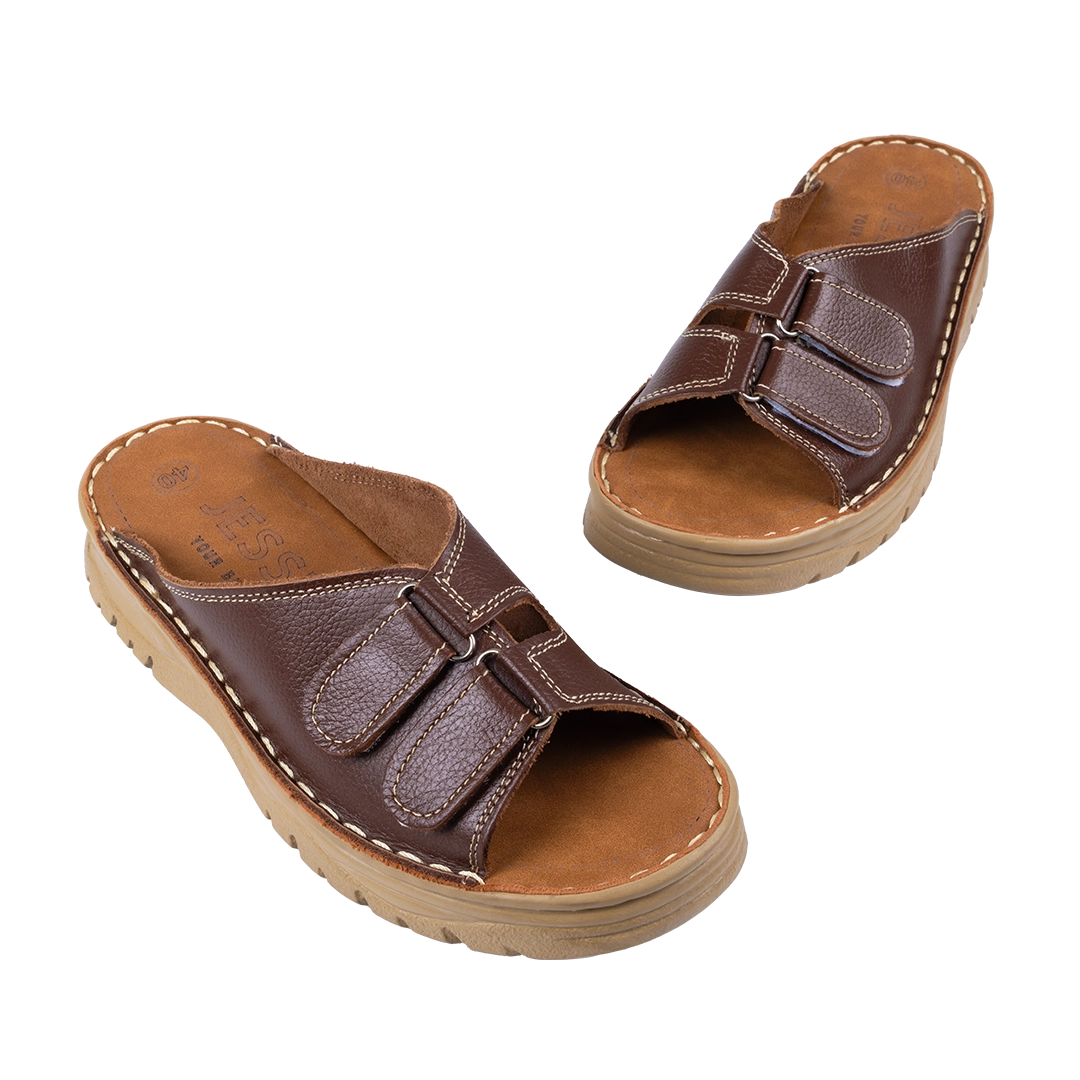 213 Women Genuine Leather Medical Clogs – Comfortable Orthopedic Walking Shoes