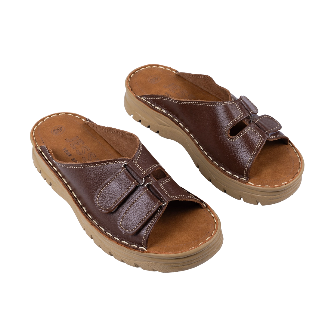 213 Women Genuine Leather Medical Clogs – Comfortable Orthopedic Walking Shoes