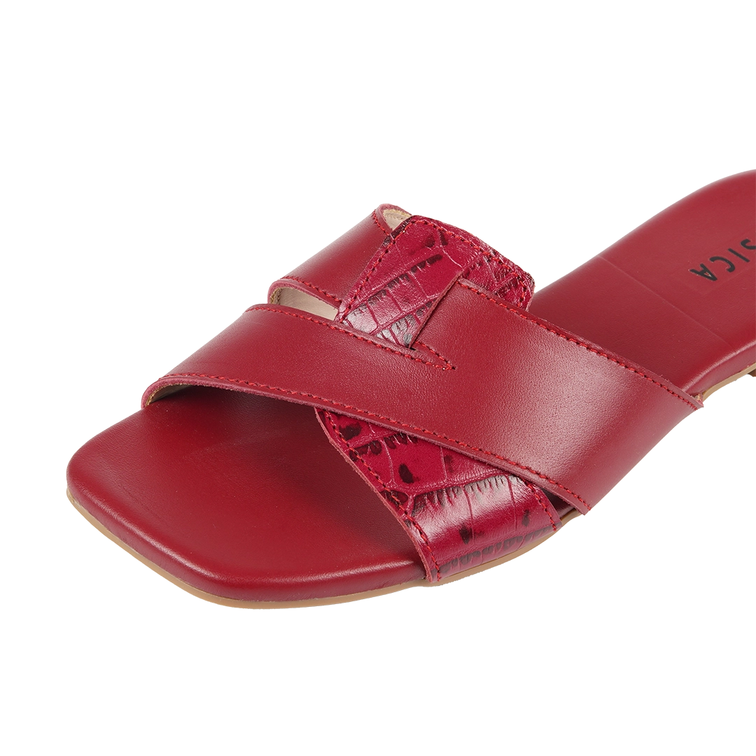Jessica 9013 Women's Genuine Leather Clogs – Comfortable Walking Clogs with 1 cm Heel