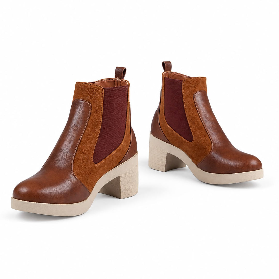 Jessica 3006 Women's Ankle Boots – Imported Leather & Suede, 5 cm Heel