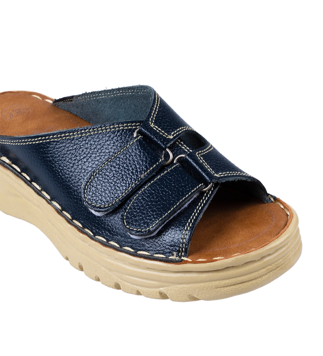 سابو حريمي جلد طبيعي مريح للمشي موديل 213 – شوز بمقاسات واسعة 