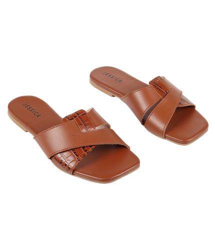 Jessica 9013 Women's Genuine Leather Clogs – Comfortable Walking Clogs with 1 cm Heel