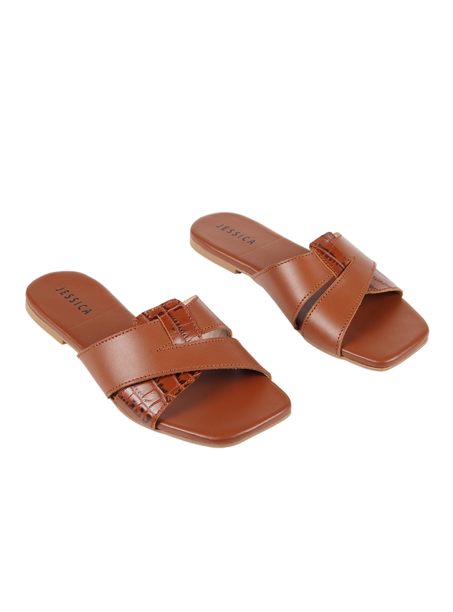 Jessica 9013 Women's Genuine Leather Clogs – Comfortable Walking Clogs with 1 cm Heel