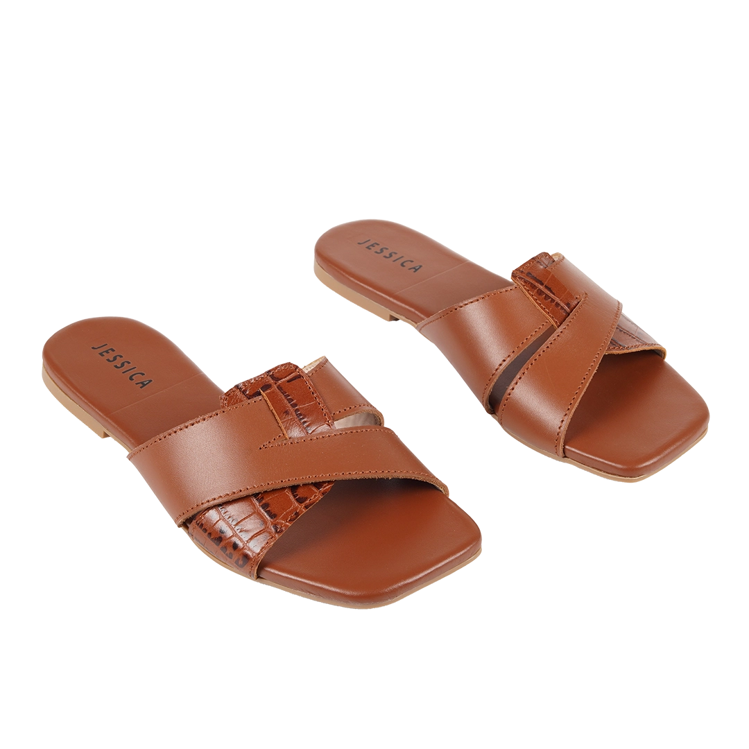Jessica 9013 Women's Genuine Leather Clogs – Comfortable Walking Clogs with 1 cm Heel