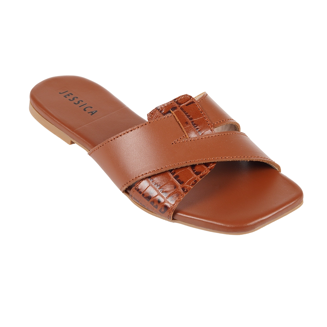Jessica 9013 Women's Genuine Leather Clogs – Comfortable Walking Clogs with 1 cm Heel