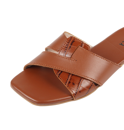 Jessica 9013 Women's Genuine Leather Clogs – Comfortable Walking Clogs with 1 cm Heel