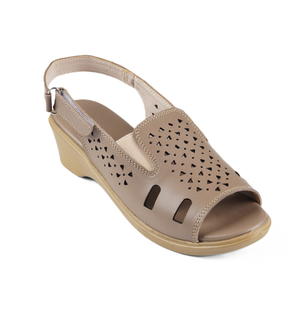 Jessica 9022 Women's Genuine Leather Sandals – Comfortable 3 cm Heel Walking Sandals