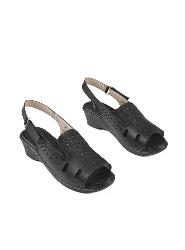 9022 Women's Genuine Leather Sandals – Comfortable 3 cm Heel Walking Sandals