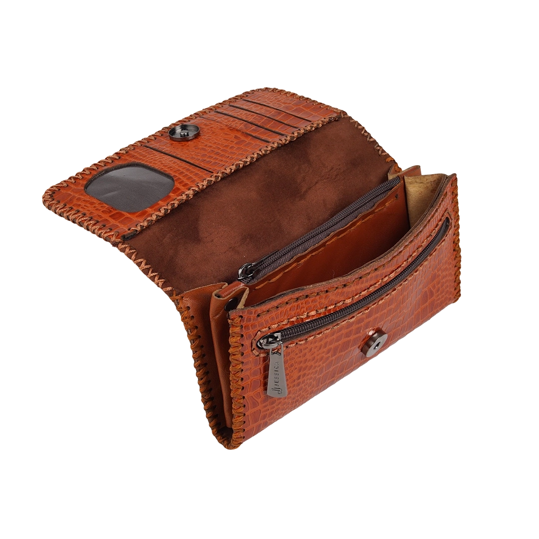 F3 Women Wallet – Large Genuine Leather Snap Wallet