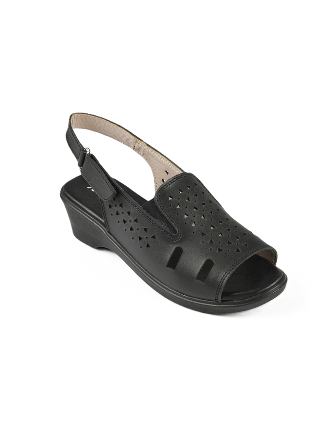 9022 Women's Genuine Leather Sandals – Comfortable 3 cm Heel Walking Sandals