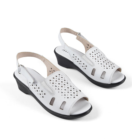 Jessica 9022 Women's Genuine Leather Sandals – Comfortable 3 cm Heel Walking Sandals