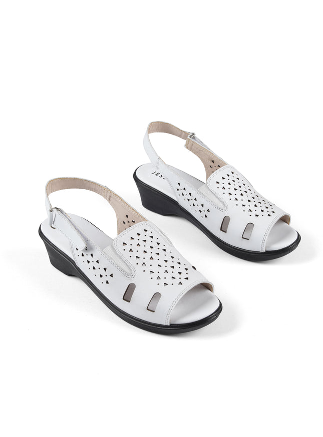 9022 Women's Genuine Leather Sandals – Comfortable 3 cm Heel Walking Sandals