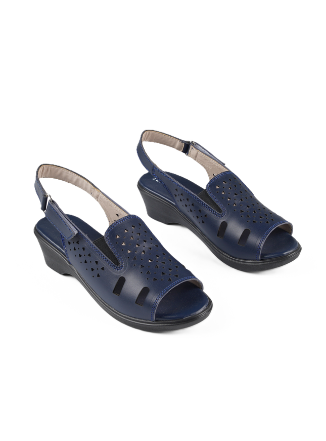 9022 Women's Genuine Leather Sandals – Comfortable 3 cm Heel Walking Sandals