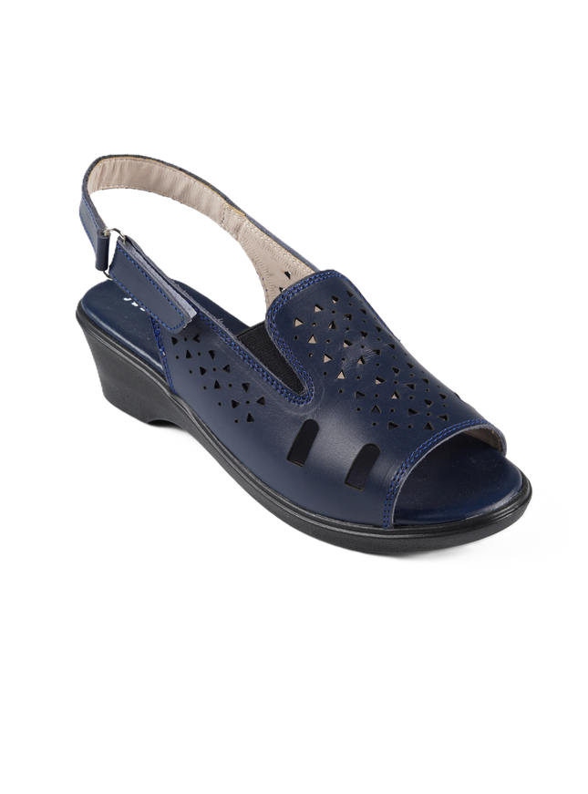 9022 Women's Genuine Leather Sandals – Comfortable 3 cm Heel Walking Sandals