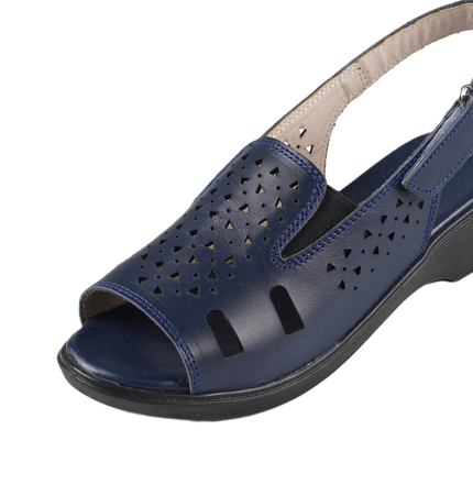 Jessica 9022 Women's Genuine Leather Sandals – Comfortable 3 cm Heel Walking Sandals