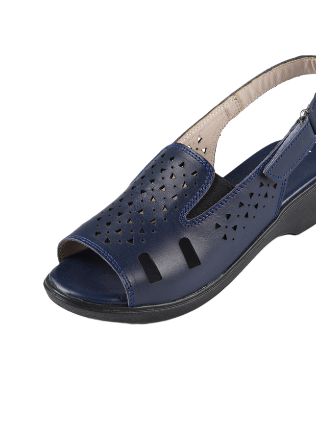 9022 Women's Genuine Leather Sandals – Comfortable 3 cm Heel Walking Sandals