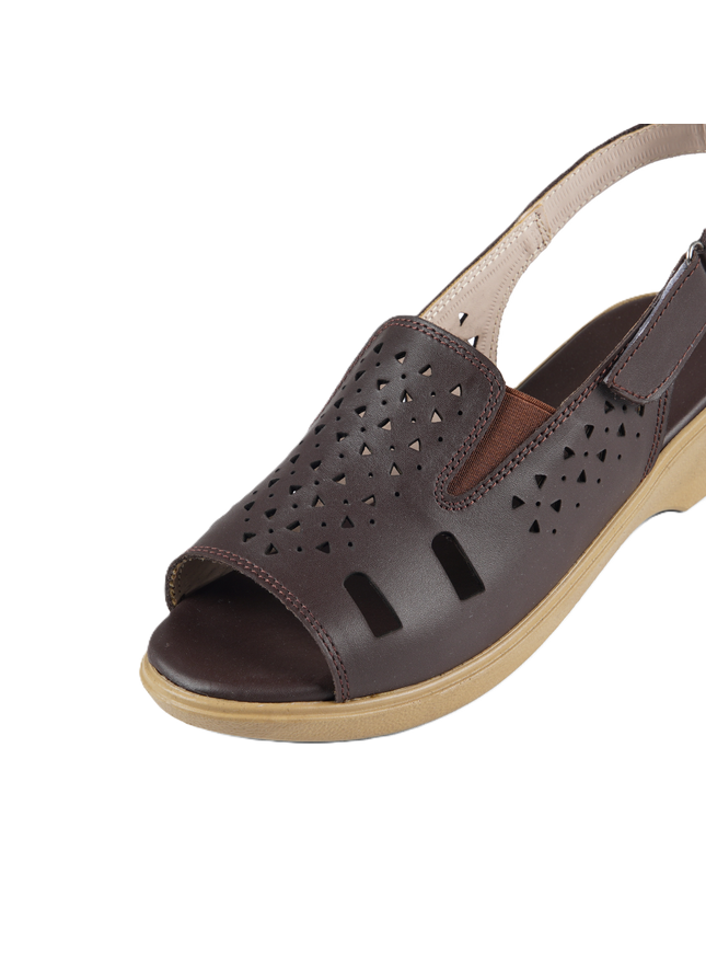 9022 Women's Genuine Leather Sandals – Comfortable 3 cm Heel Walking Sandals