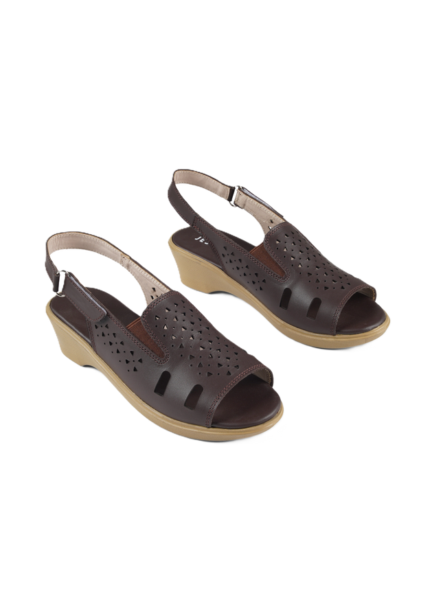 9022 Women's Genuine Leather Sandals – Comfortable 3 cm Heel Walking Sandals