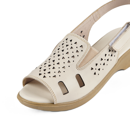 Jessica 9022 Women's Genuine Leather Sandals – Comfortable 3 cm Heel Walking Sandals