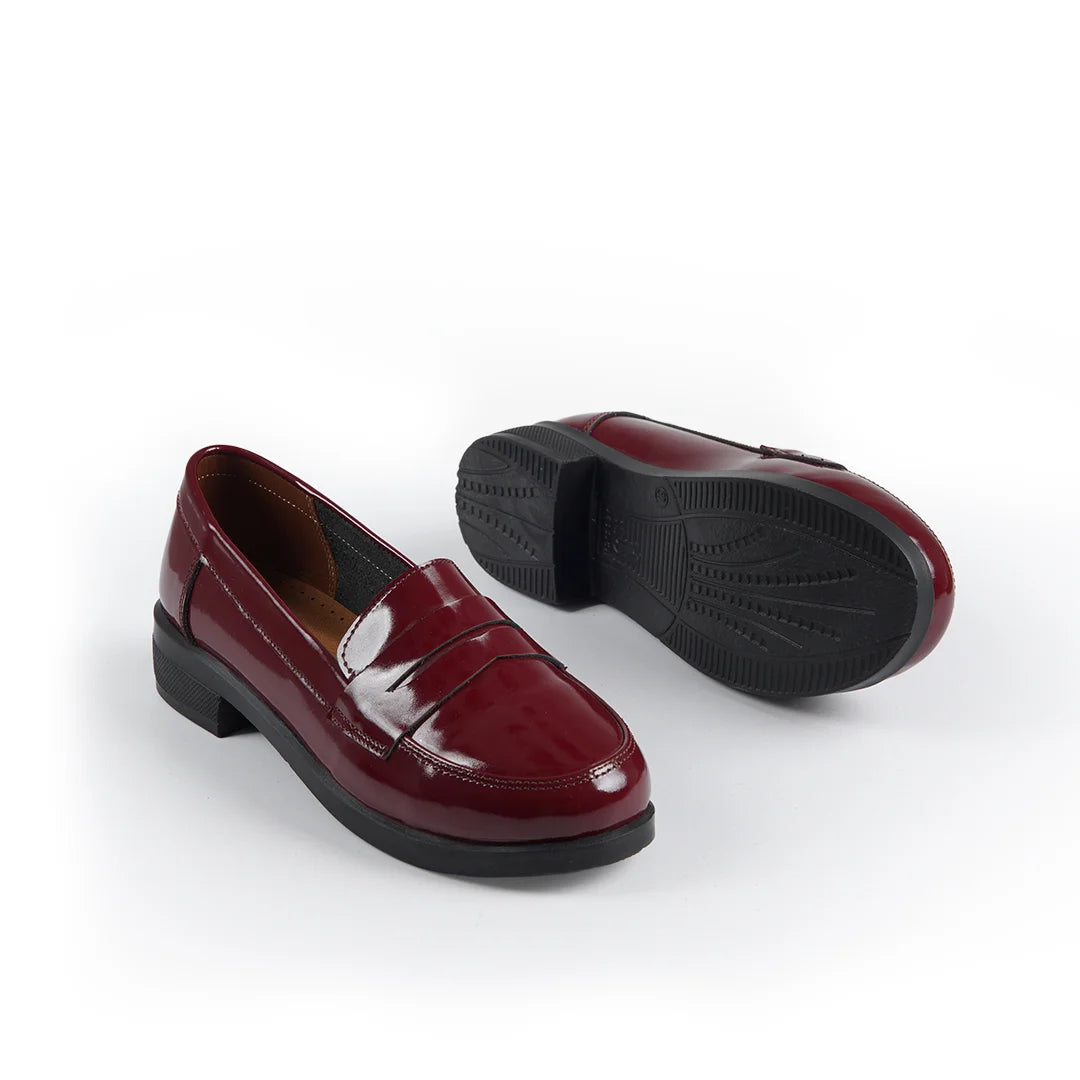 Jessica L22 Women's Glossy Genuine Leather Shoes – Comfortable Walking Shoes